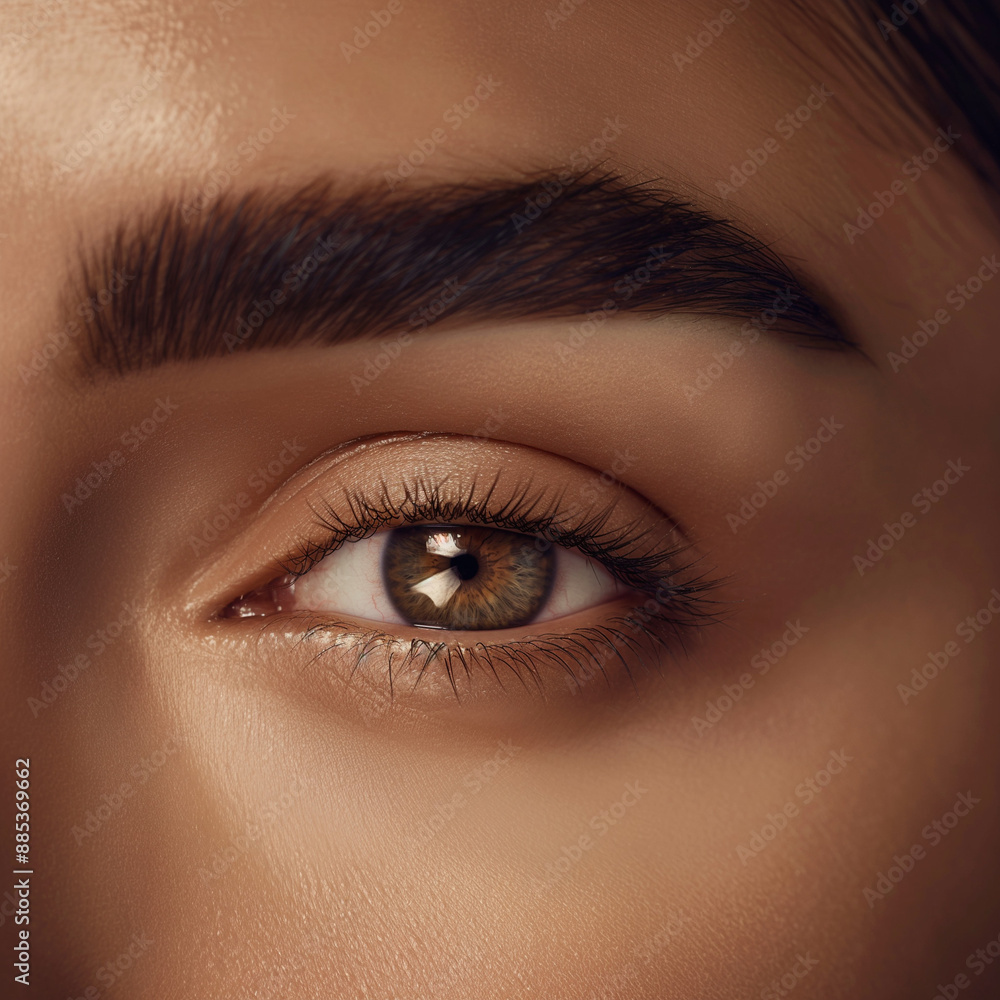 Obraz premium close-up of a brown eye