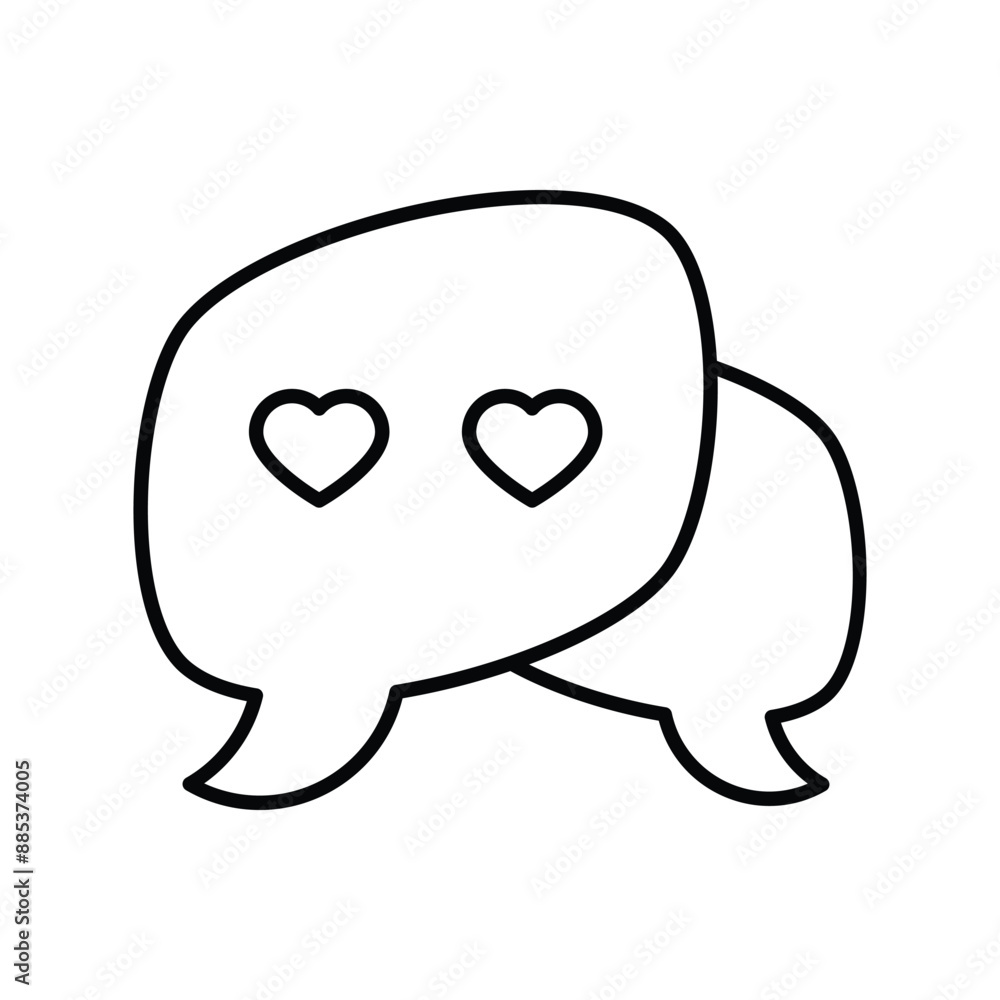 chat line icon with white background vector stock illustration chat line icon with white background vector stock illustration