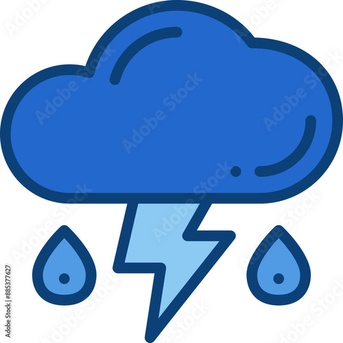 stormy two tone icon