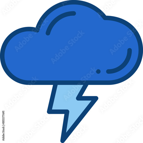 thunderstorm two tone icon