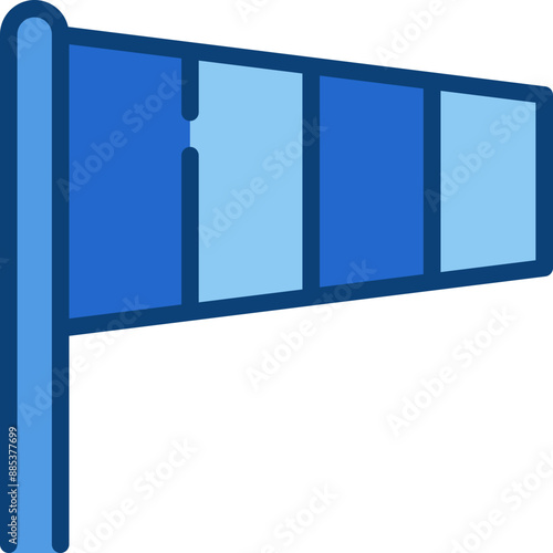 wind sock two tone icon