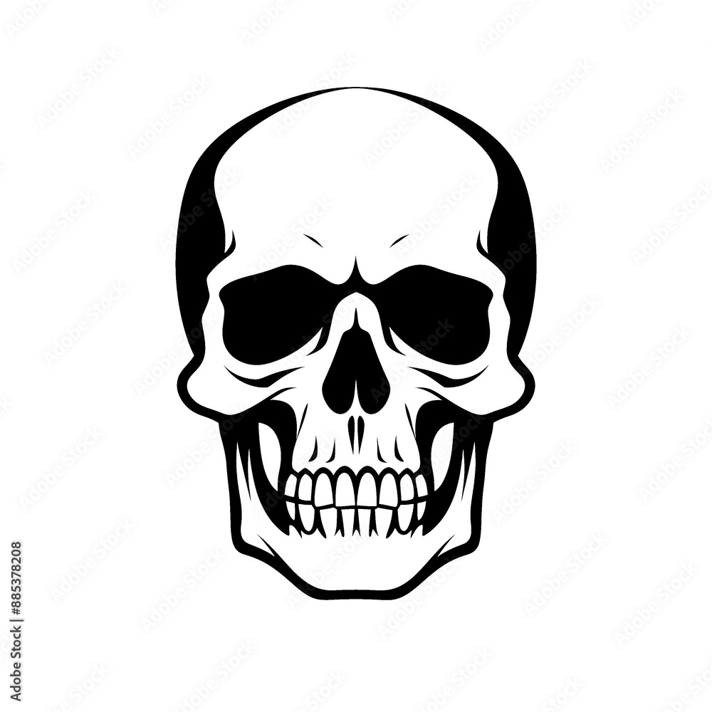 Human skull icon - Black outlines Human skull icon - Black outlines
