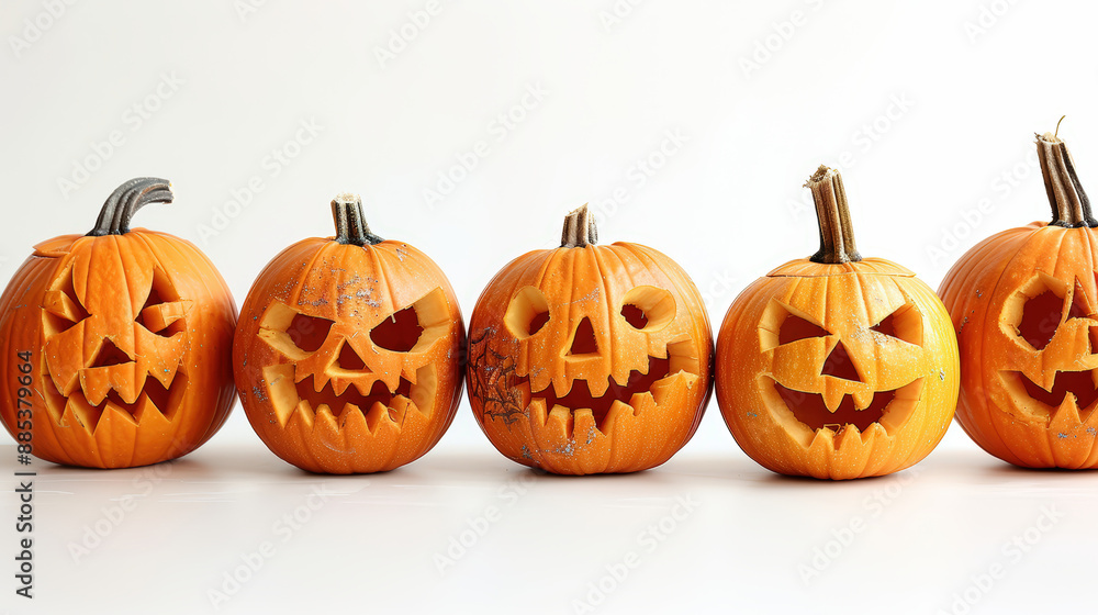 Halloween Pumpkins isolated on white Halloween Pumpkins isolated on white