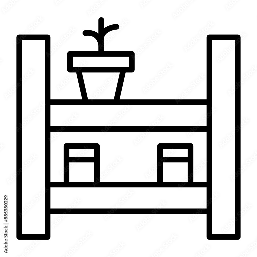 Shelves Vector Line Icon Shelves Vector Line Icon
