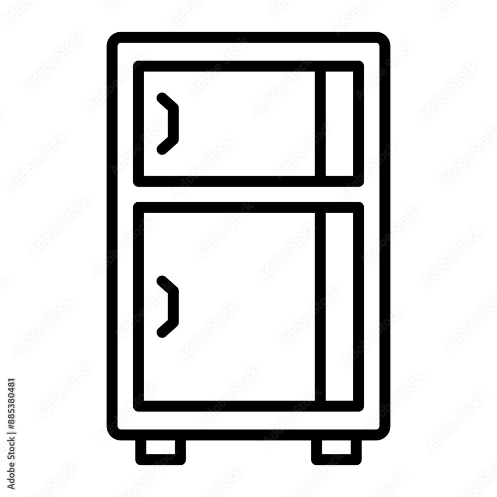 Fridge Vector Line Icon Fridge Vector Line Icon