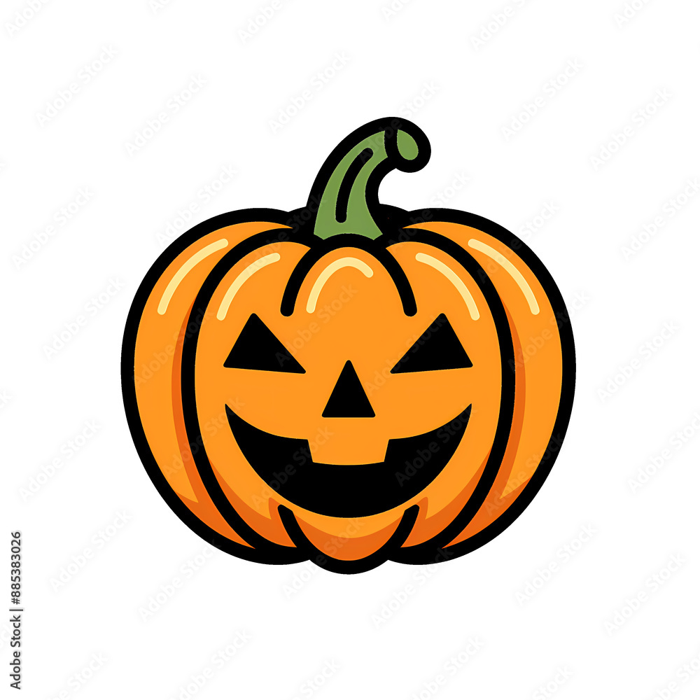 halloween pumpkin head - isolated icon. halloween pumpkin head - isolated icon.