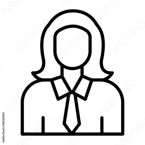 Woman Vector Line Icon