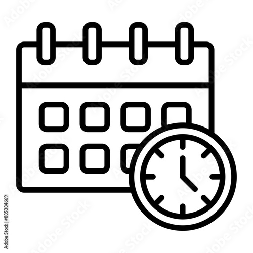 Deadline Vector Line Icon