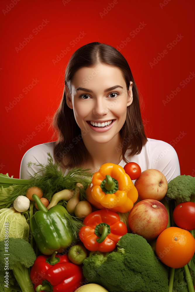 Various superfoods background. Healthy food concept. Clean food and meal. Woman with vegetables. Various superfoods background. Healthy food concept. Clean food and meal. Woman with vegetables.