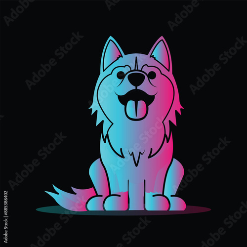 Husky Dog Gradient