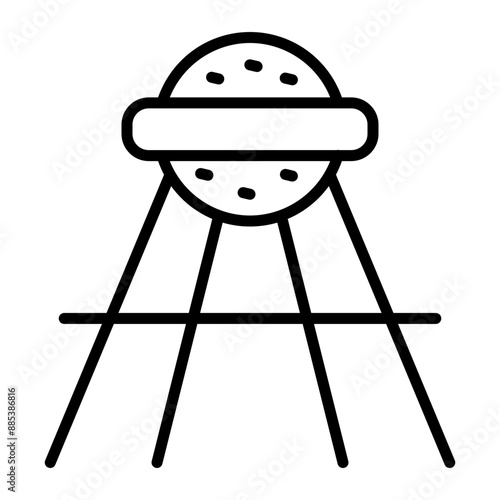 Sputnik Vector Line Icon