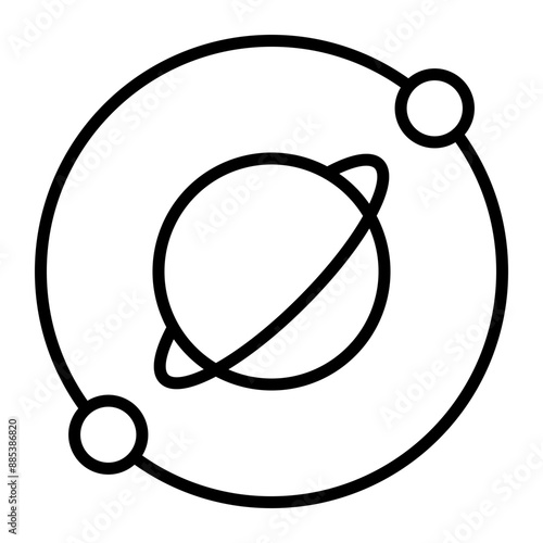 Orbit Vector Line Icon