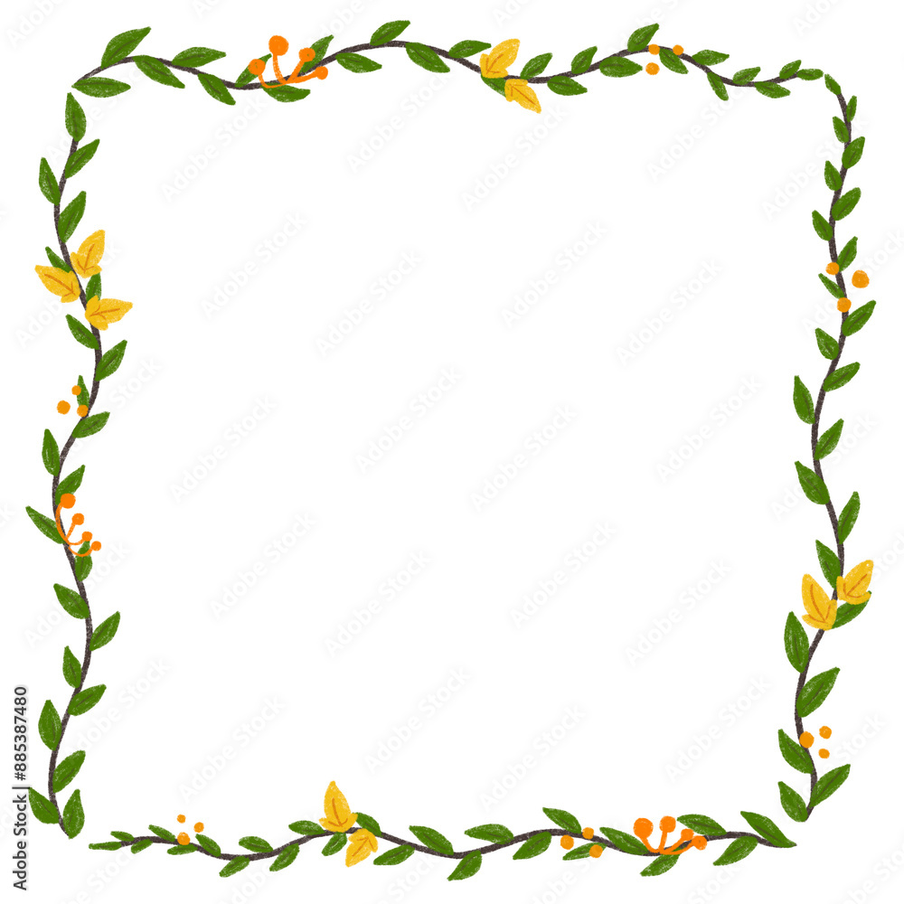 Fall Foliage Ornament Border Fall Foliage Ornament Border