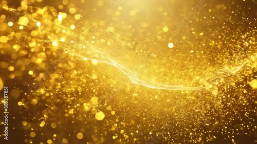 golden sparkle burst energy sparke glitter background design photo