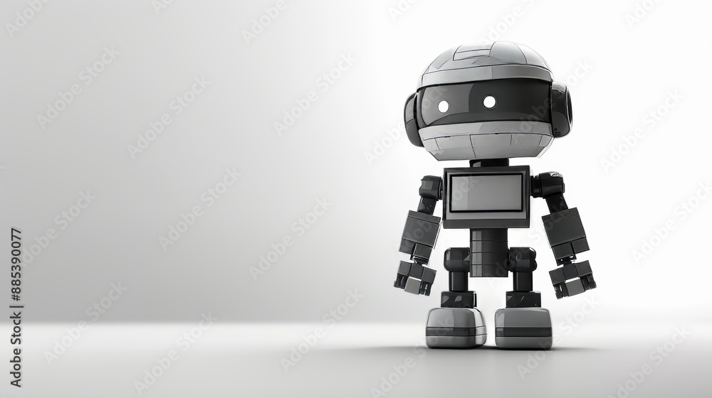 light black simple robots white background front perspective 1-point perspective light black simple robots white background front perspective 1-point perspective