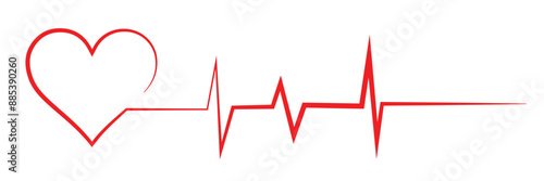 Line rate heartbeat. Medical monitor heart beat and fhyrhm. Electrocardiogram heart and pulse for monitor health. Vector Illustration.