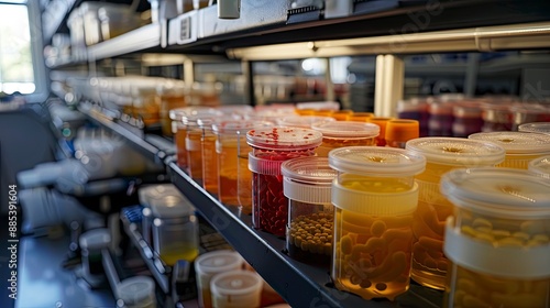 Laboratory setup with multiple bacterial cultures, highlighting the variety of experiments and research activities