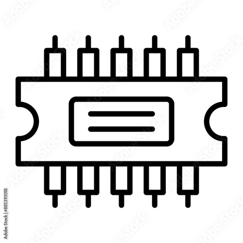 Rom Vector Line Icon