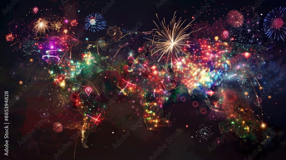 Fototapeta premium Global Celebration Dynamic Festivals Around the World