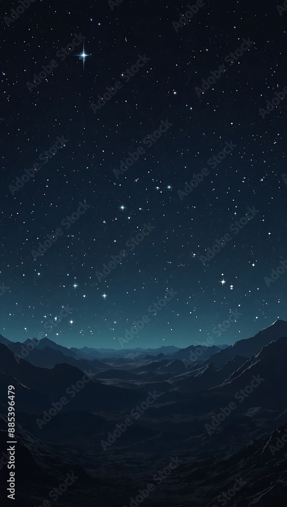 Outer space vector background featuring adorable flat-style stars Outer space vector background featuring adorable flat-style stars