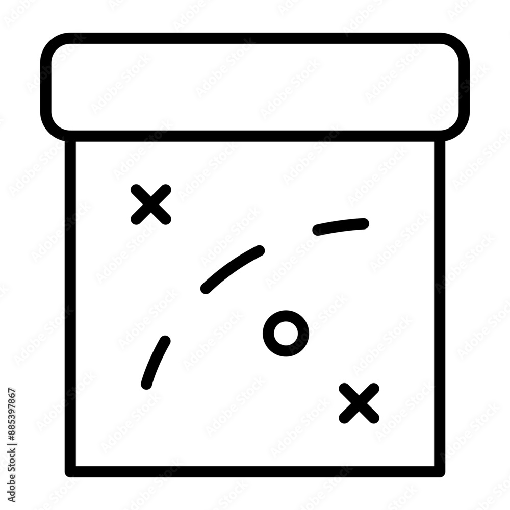 Treasure Map Vector Line Icon Treasure Map Vector Line Icon