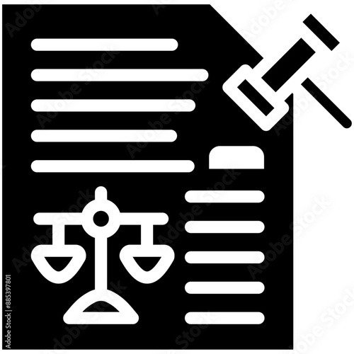 Judgement vector icon illustration of Law & Legislation iconset.