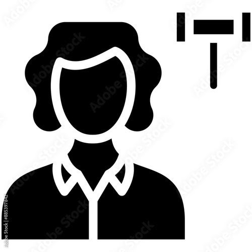 Judge Female vector icon illustration of Law & Legislation iconset.