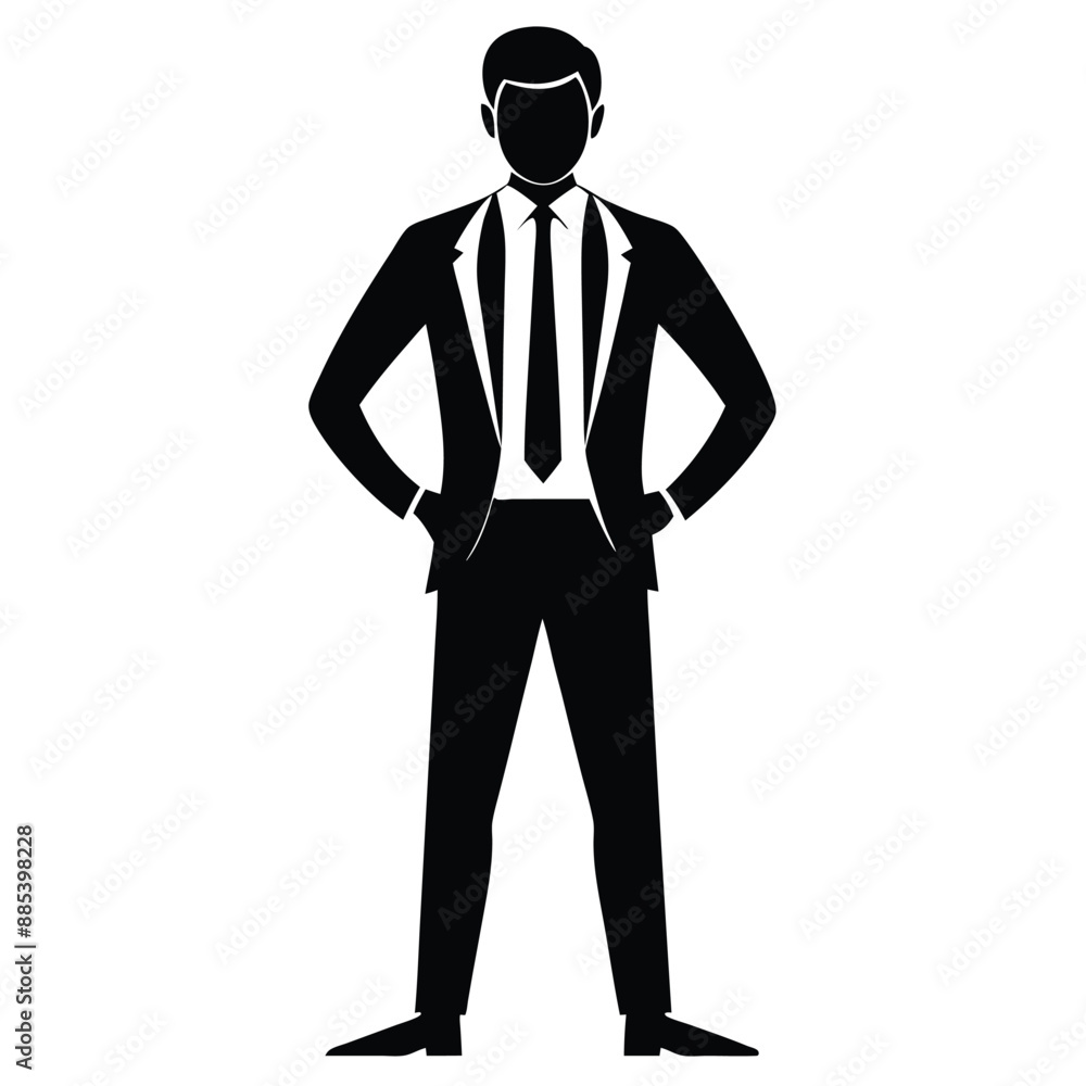 Business people silhouette on white background Business people silhouette on white background