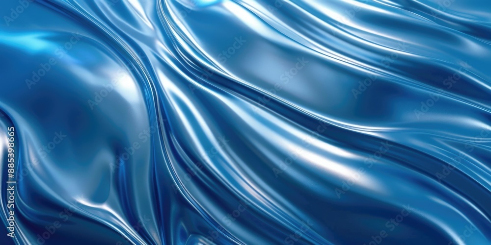 Obraz premium Close-up of shiny blue background