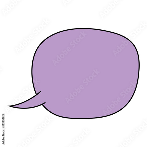 chat bubble hand drawn color vector illustration