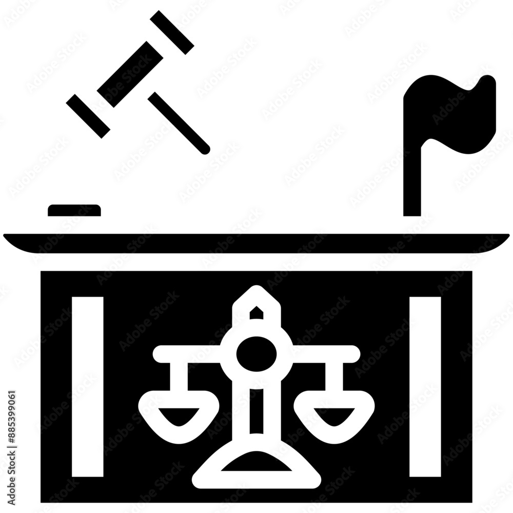 Courtroom vector icon illustration of Law & Legislation iconset. Courtroom vector icon illustration of Law & Legislation iconset.