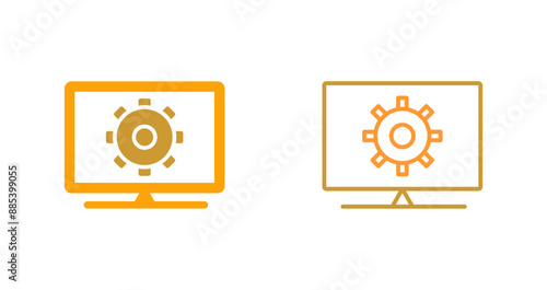 Computer Settings Vector Icon