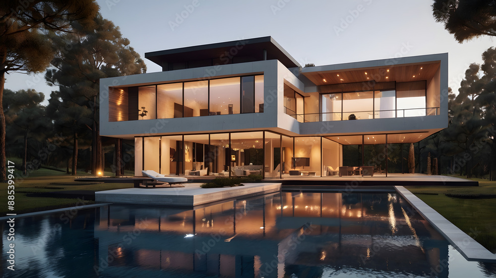 Obraz premium A modern house