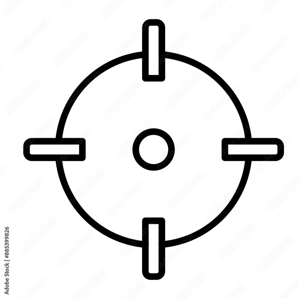 Target Vector Line Icon Target Vector Line Icon