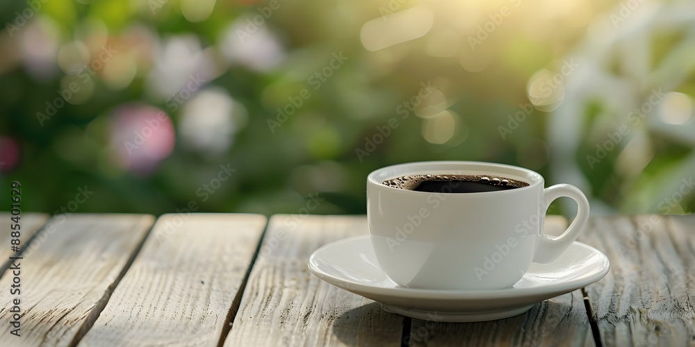 Obraz premium Coffee Break and Chat with Friends/Family in a Blurry Outdoor Setting During Daytime. Concept Coffee Break, Chat with Friends, Blurry Outdoor Setting, Daytime Gathering, Family Bonding