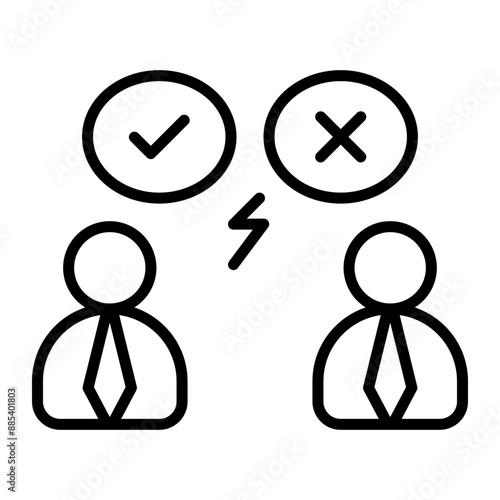 Argument Vector Line Icon