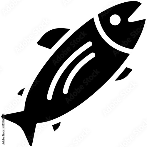 Salmon vector icon illustration of Fishing iconset.