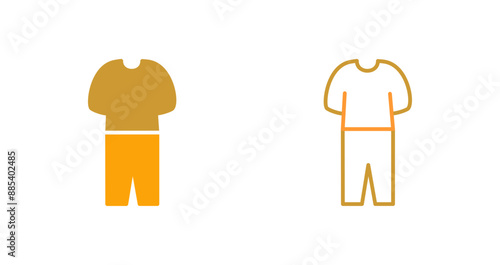 Pyjamas Suit Vector Icon