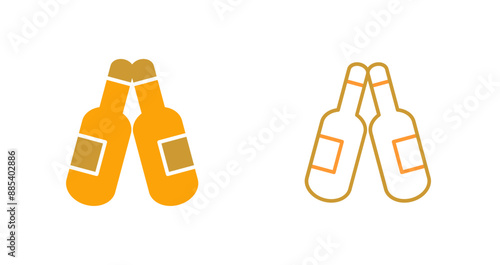 Beers Toasting Vector Icon