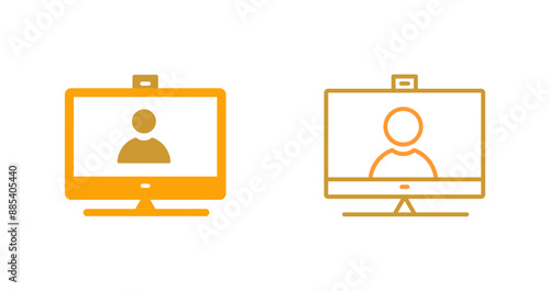 Video Communication Vector Icon