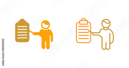 Male Presenter Vector Icon