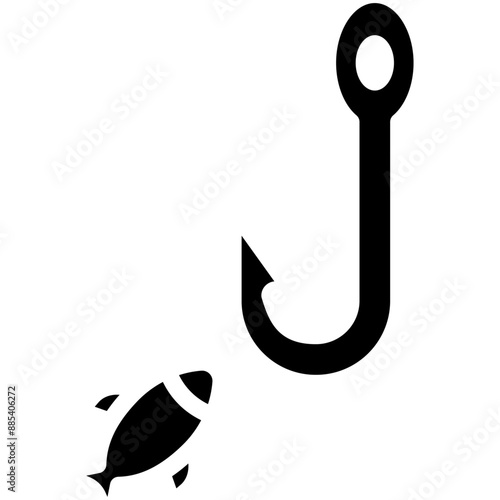 Bait Fishing vector icon illustration of Fishing iconset.