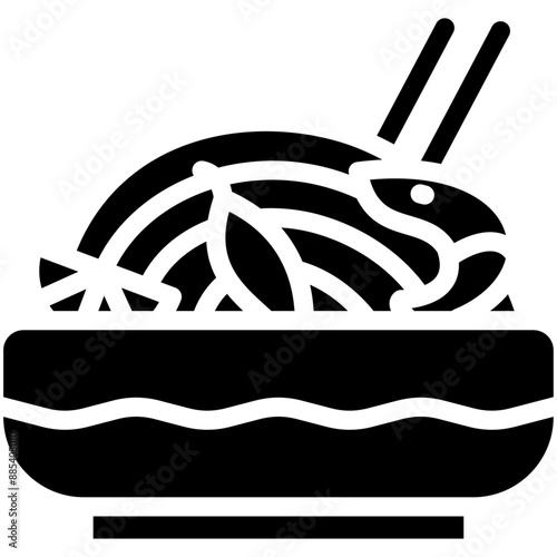 Pad Thai vector icon illustration of Street Food iconset.
