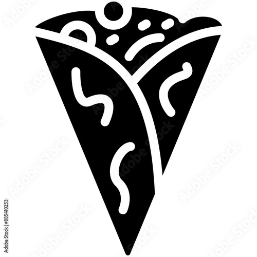 Crepe vector icon illustration of Street Food iconset.