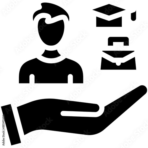 On the job Training vector icon illustration of Business Training iconset.
