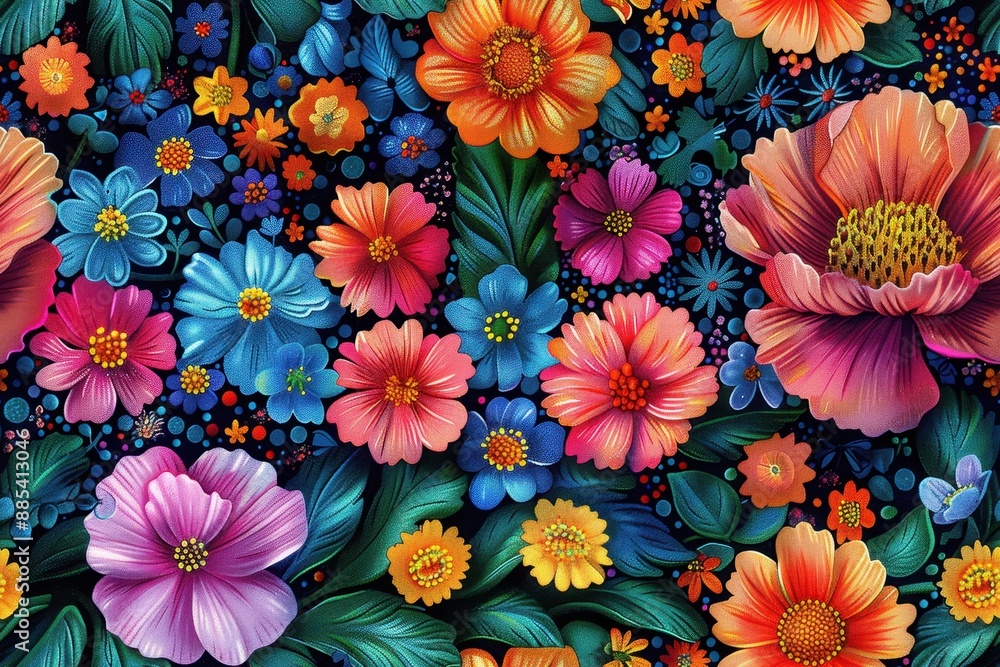 Vibrant Floral Tapestry Vibrant Floral Tapestry