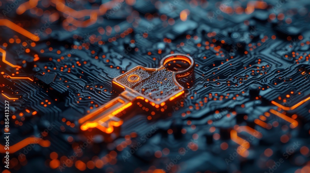 A conceptual image of a digital blockchain key unlocking secure data blocks, symbolizing access control and cryptographic security in blockchain technology. A conceptual image of a digital blockchain key unlocking secure data blocks, symbolizing access control and cryptographic security in blockchain technology.