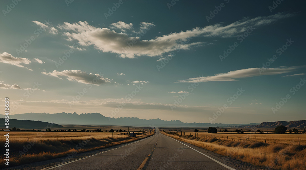 Fototapeta premium On the road, generative.ai 