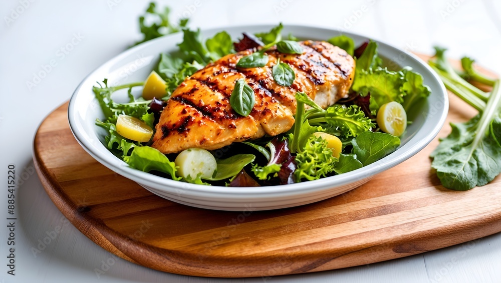Grilled chicken salad with mixed greens Grilled chicken salad with mixed greens