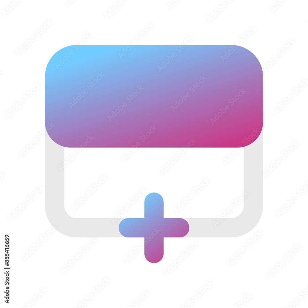 Fototapeta premium Editable add row below vector icon. Part of a big icon set family. Perfect for web and app interfaces, presentations, infographics, etc